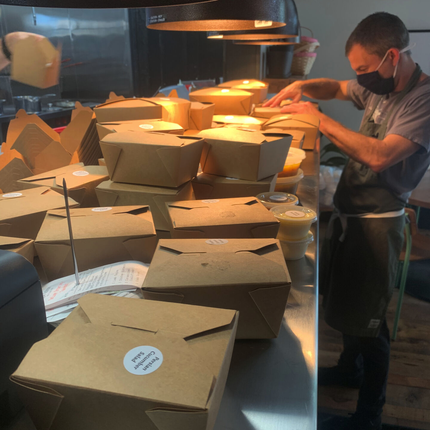Packing up orders at Chasing Sage